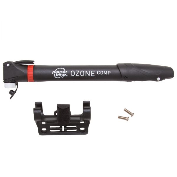Planet Bike Ozone Mini Comp Bike Pump Black with Bracket